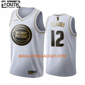 Maillot NBA Detroit Pistons Tim Frazier 12 Nike 2019-20 Blanc Golden Edition Swingman - Enfant